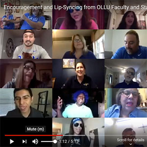 OLLU faculty, staff send love to students with quarantine video
